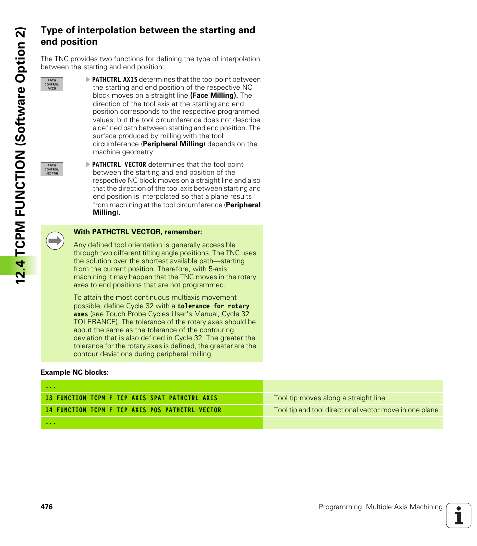 4 tcpm function (sof tw ar e o ption 2) | HEIDENHAIN iTNC 530 (340 49x-06) User Manual | Page 476 / 713