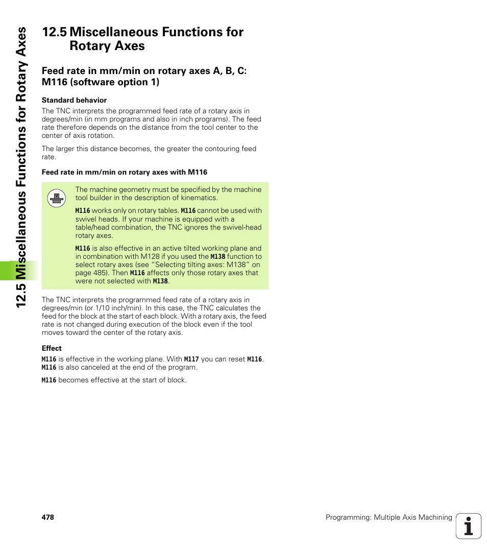 5 miscellaneous functions for rotary axes | HEIDENHAIN iTNC 530 (340 49x-06) User Manual | Page 478 / 713
