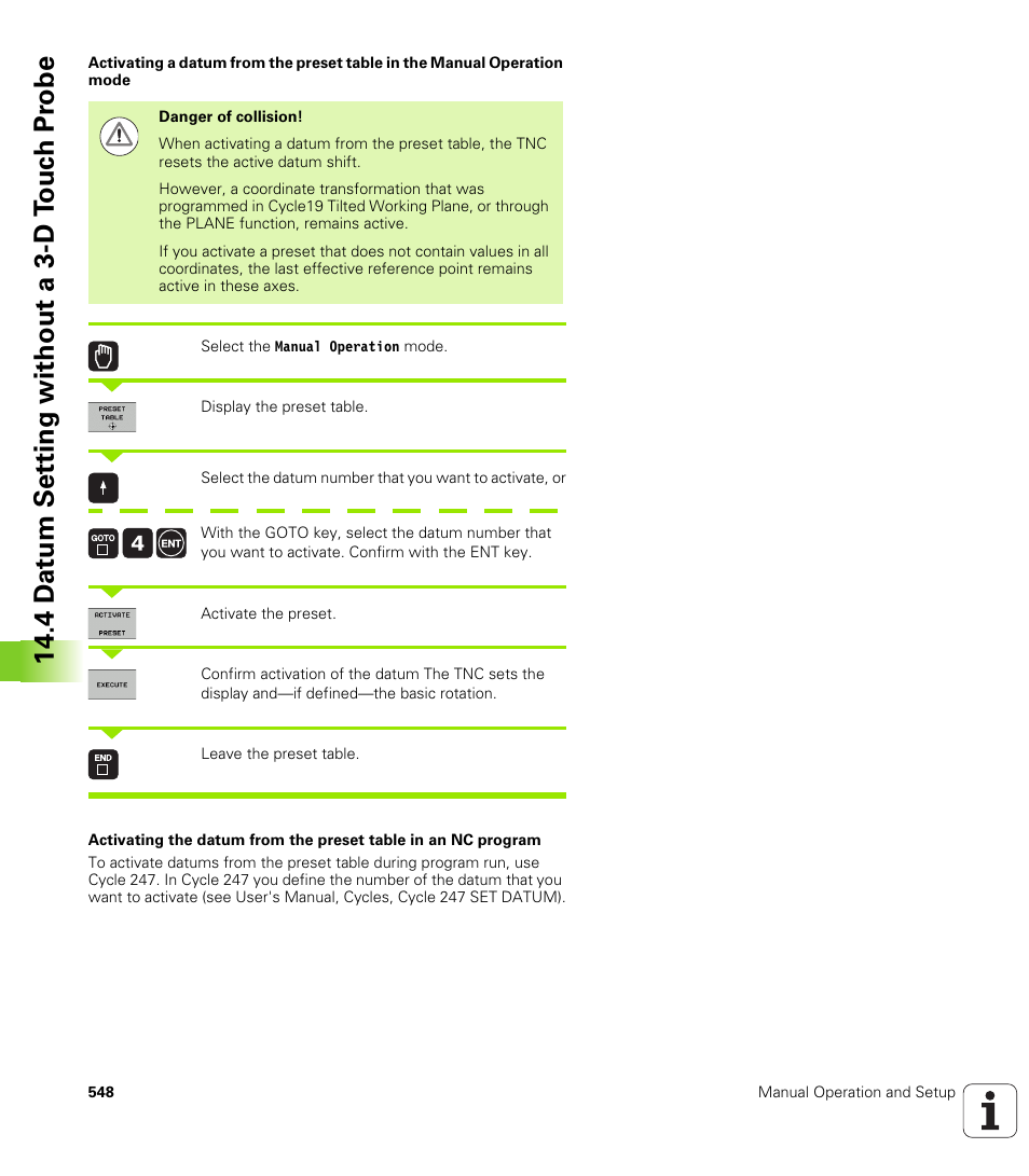 4 d a tu m set ting without a 3-d t o uc h pr obe | HEIDENHAIN iTNC 530 (340 49x-06) User Manual | Page 548 / 713