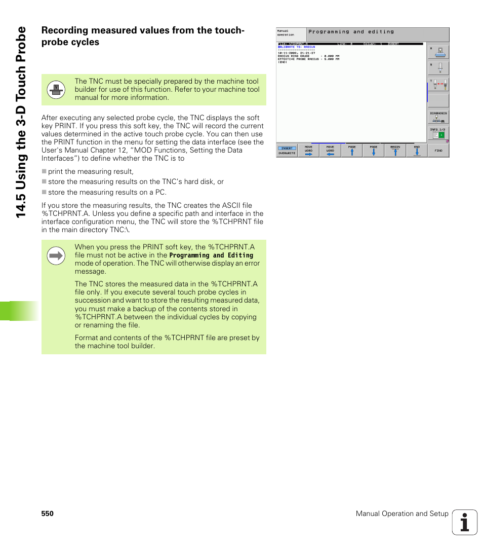 5 using the 3-d t o uc h pr obe | HEIDENHAIN iTNC 530 (340 49x-06) User Manual | Page 550 / 713