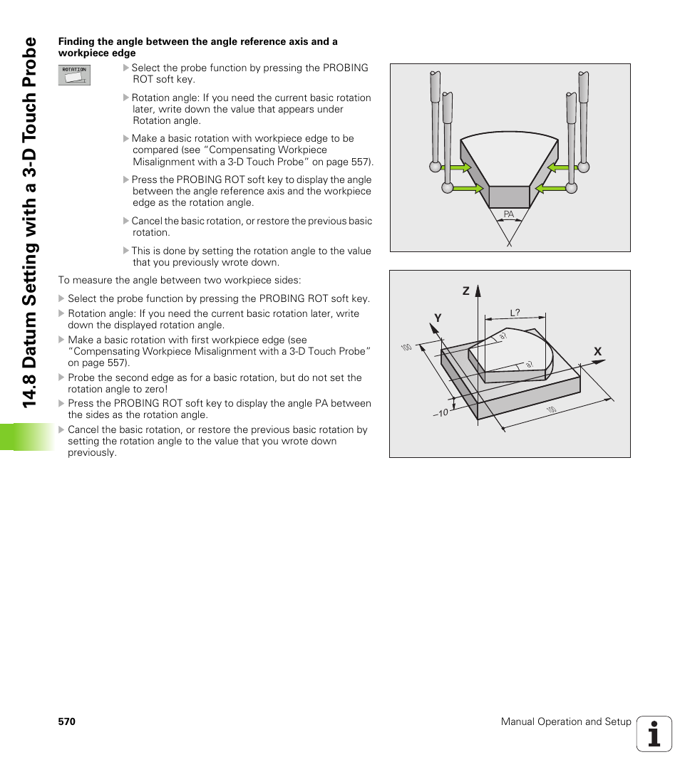 8 d a tu m set ting with a 3-d t o uc h pr obe | HEIDENHAIN iTNC 530 (340 49x-06) User Manual | Page 570 / 713