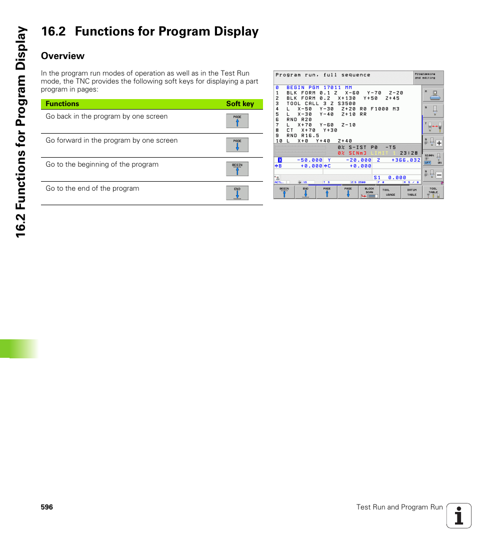 2 functions for program display, Overview | HEIDENHAIN iTNC 530 (340 49x-06) User Manual | Page 596 / 713