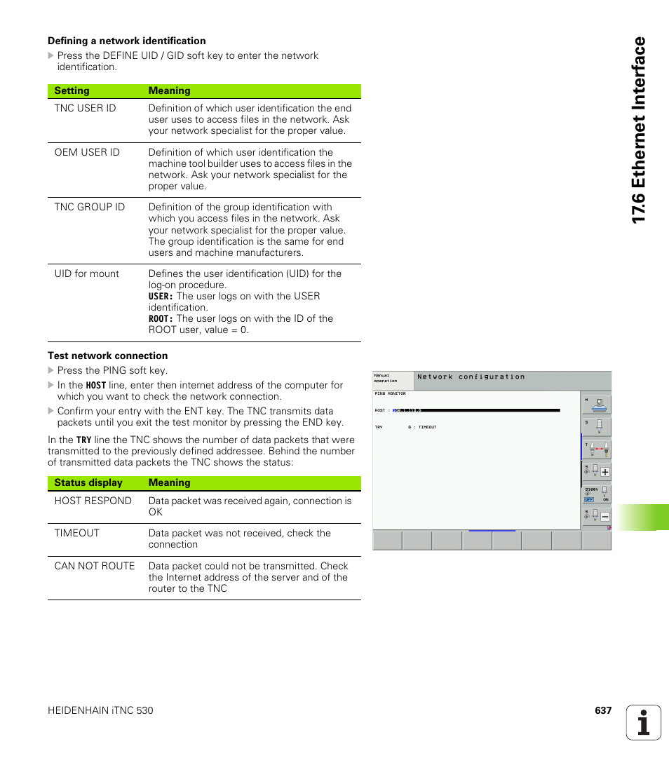 6 ether n et int e rf ace | HEIDENHAIN iTNC 530 (340 49x-06) User Manual | Page 637 / 713