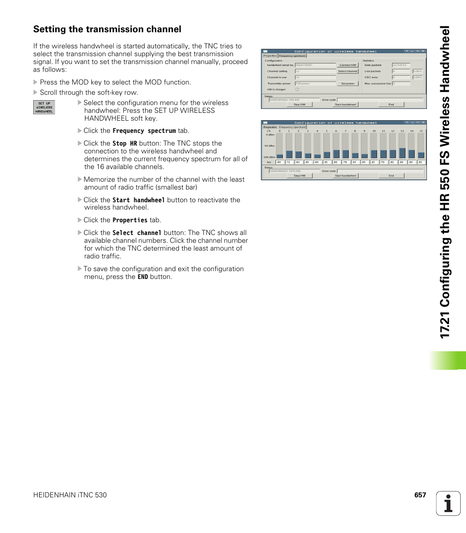 Setting the transmission channel | HEIDENHAIN iTNC 530 (340 49x-06) User Manual | Page 657 / 713