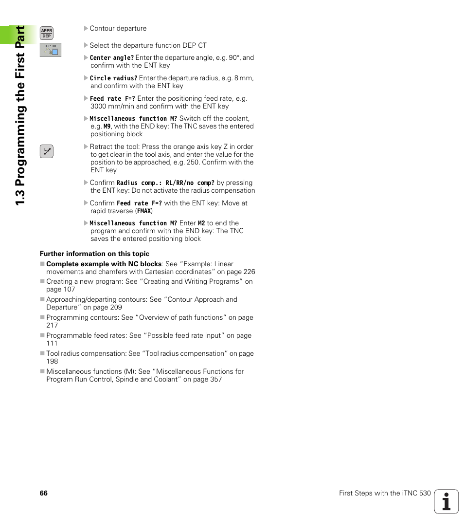 3 pr ogr amming the first p a rt | HEIDENHAIN iTNC 530 (340 49x-06) User Manual | Page 66 / 713