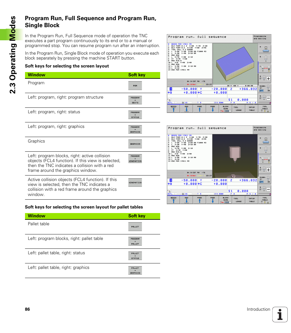 3 oper ating modes | HEIDENHAIN iTNC 530 (340 49x-06) User Manual | Page 86 / 713