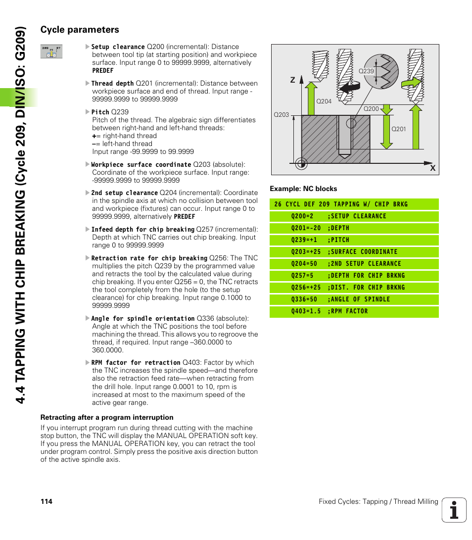 Cycle parameters | HEIDENHAIN iTNC 530 (340 49x-06) Cycle programming User Manual | Page 114 / 513