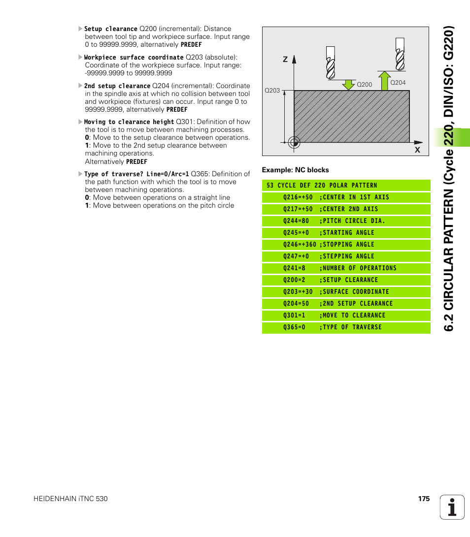 HEIDENHAIN iTNC 530 (340 49x-06) Cycle programming User Manual | Page 175 / 513