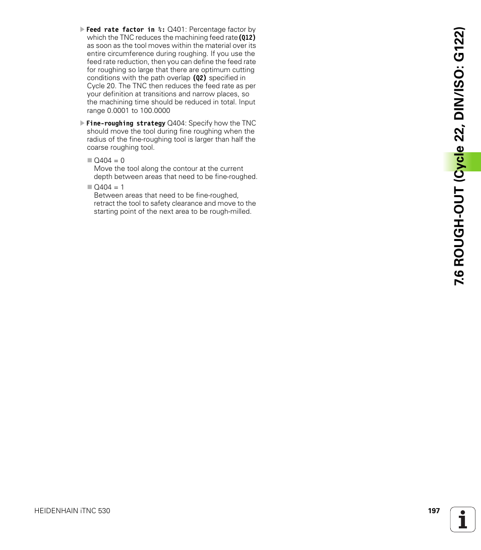 HEIDENHAIN iTNC 530 (340 49x-06) Cycle programming User Manual | Page 197 / 513