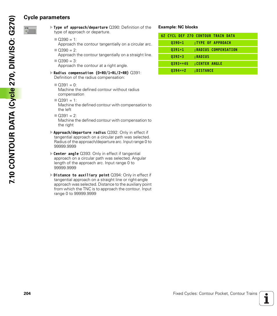 Cycle parameters | HEIDENHAIN iTNC 530 (340 49x-06) Cycle programming User Manual | Page 204 / 513