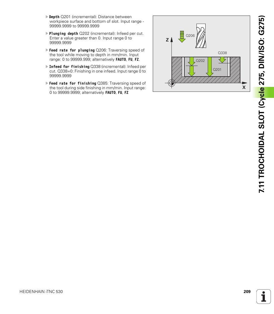 HEIDENHAIN iTNC 530 (340 49x-06) Cycle programming User Manual | Page 209 / 513