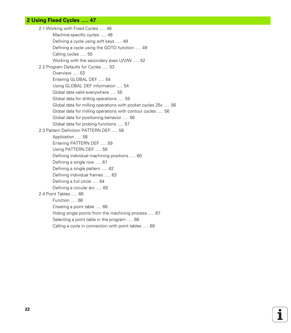 Using cycles | HEIDENHAIN iTNC 530 (340 49x-06) Cycle programming User Manual | Page 22 / 513