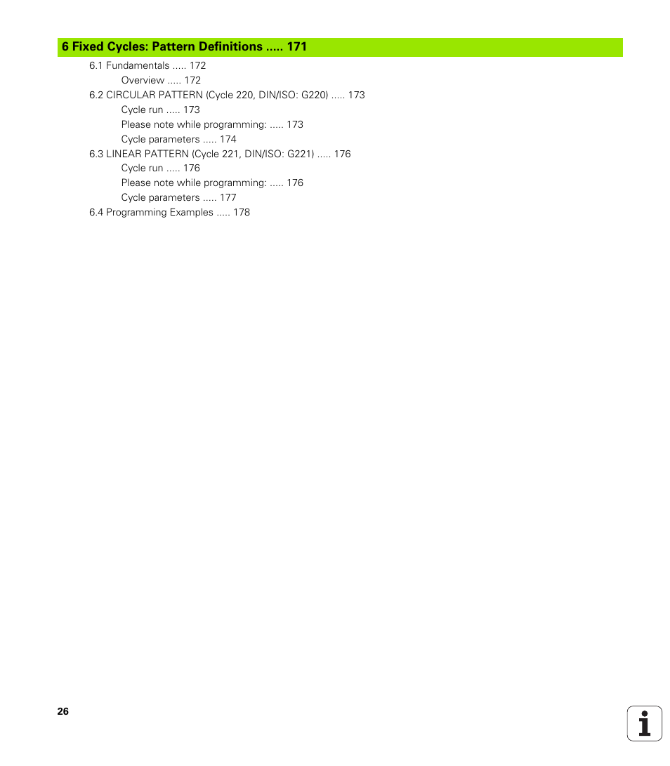 Fixed cycles: pattern definitions | HEIDENHAIN iTNC 530 (340 49x-06) Cycle programming User Manual | Page 26 / 513