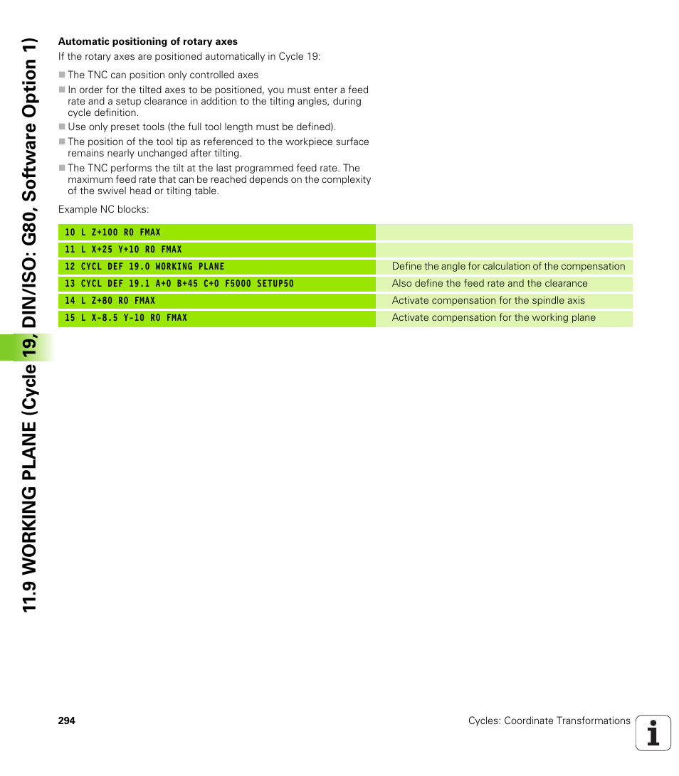 HEIDENHAIN iTNC 530 (340 49x-06) Cycle programming User Manual | Page 294 / 513