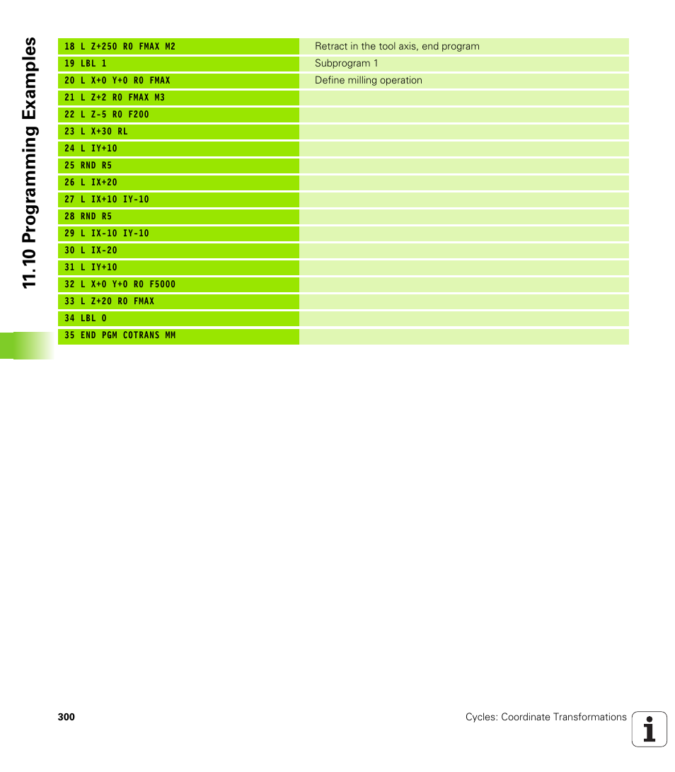 1 0 pr ogr amming examples | HEIDENHAIN iTNC 530 (340 49x-06) Cycle programming User Manual | Page 300 / 513