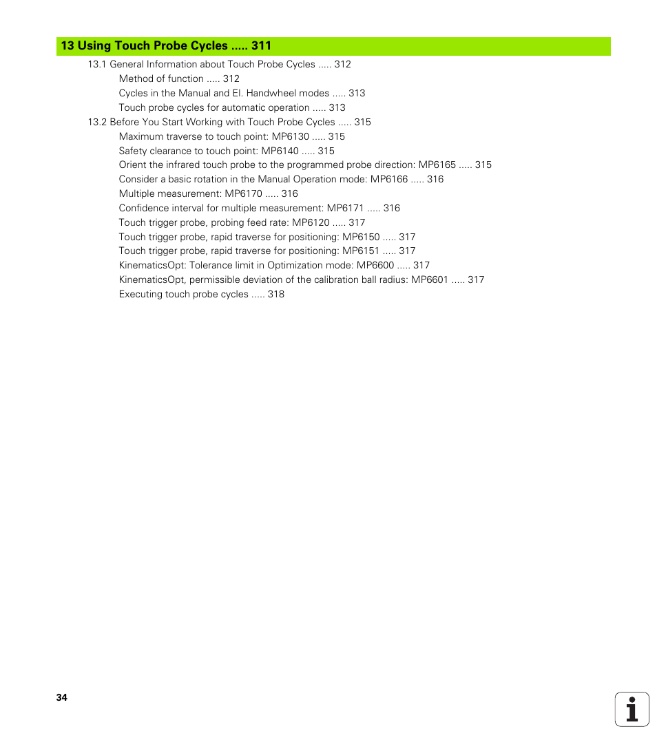 Using touch probe cycles | HEIDENHAIN iTNC 530 (340 49x-06) Cycle programming User Manual | Page 34 / 513