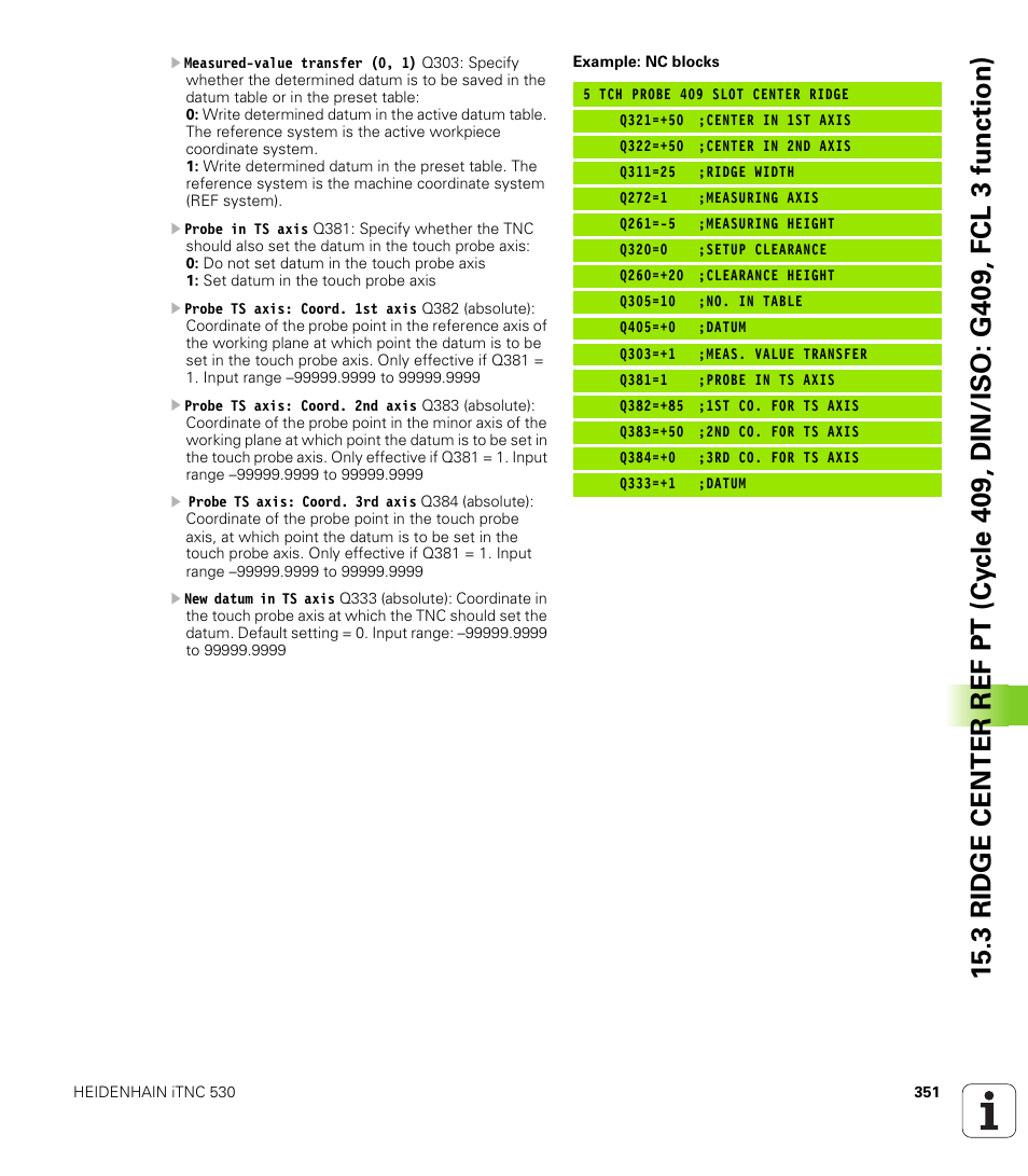HEIDENHAIN iTNC 530 (340 49x-06) Cycle programming User Manual | Page 351 / 513