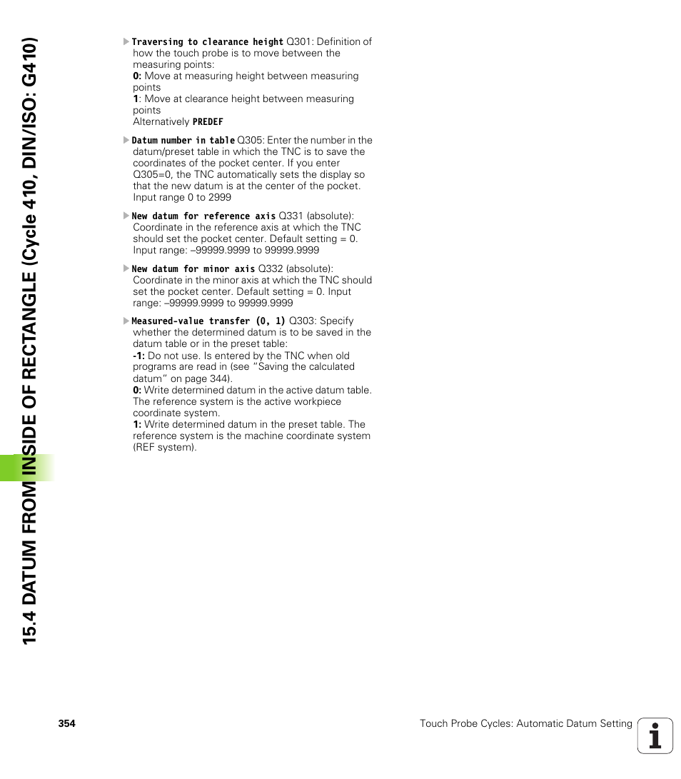 HEIDENHAIN iTNC 530 (340 49x-06) Cycle programming User Manual | Page 354 / 513