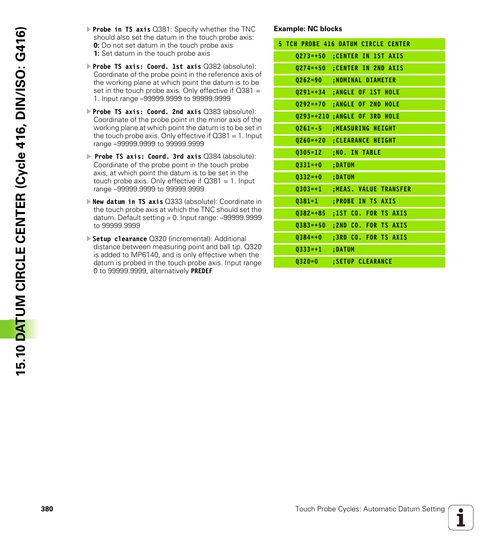 HEIDENHAIN iTNC 530 (340 49x-06) Cycle programming User Manual | Page 380 / 513