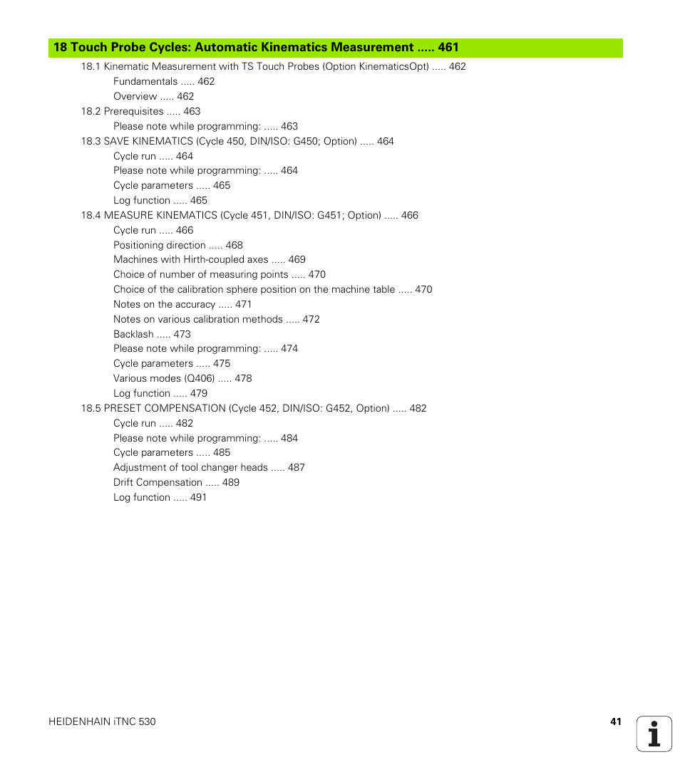 HEIDENHAIN iTNC 530 (340 49x-06) Cycle programming User Manual | Page 41 / 513