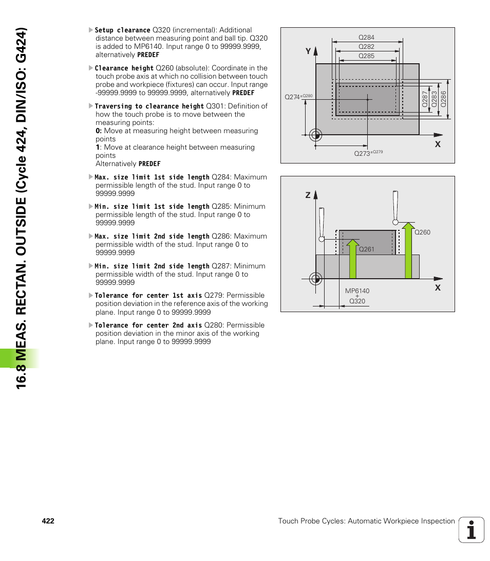 HEIDENHAIN iTNC 530 (340 49x-06) Cycle programming User Manual | Page 422 / 513