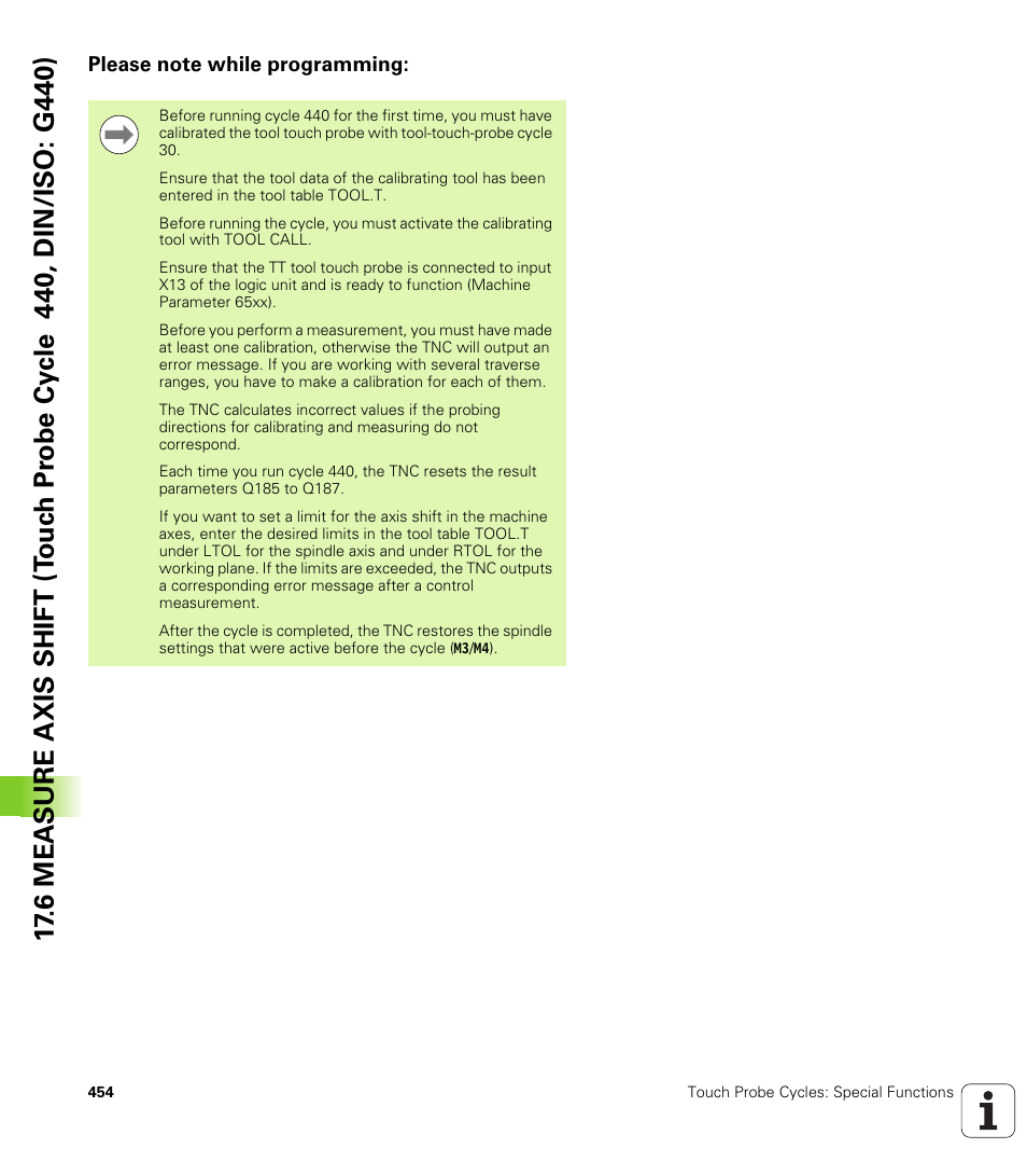Please note while programming | HEIDENHAIN iTNC 530 (340 49x-06) Cycle programming User Manual | Page 454 / 513