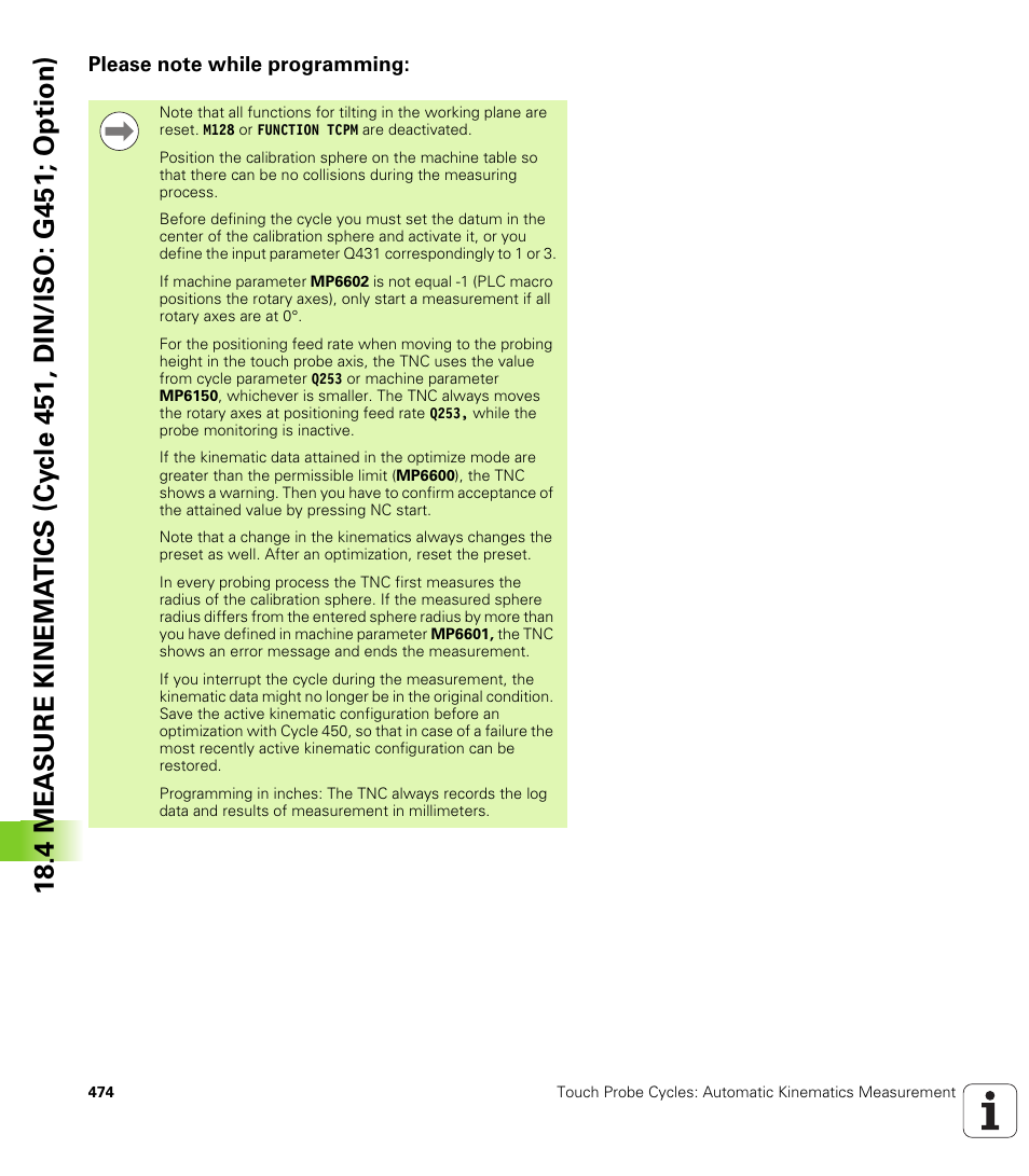 Please note while programming | HEIDENHAIN iTNC 530 (340 49x-06) Cycle programming User Manual | Page 474 / 513