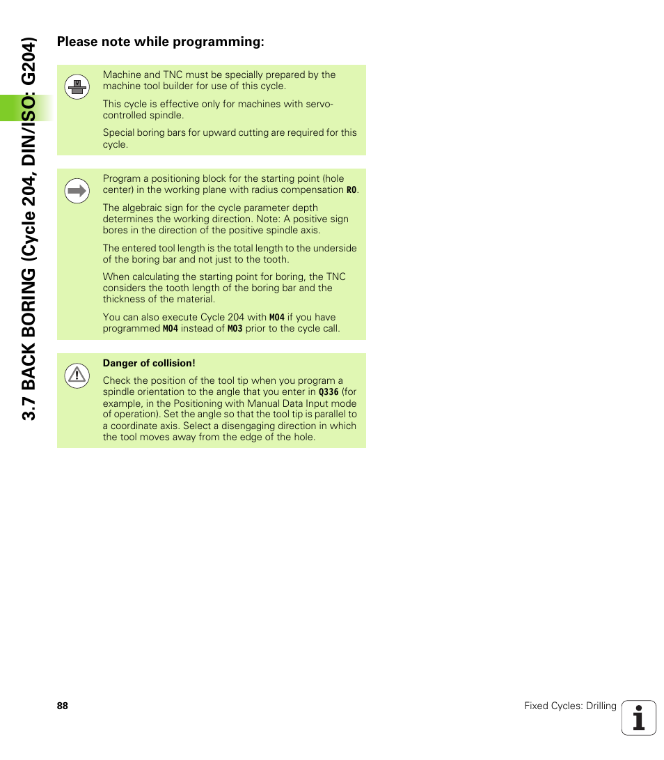 Please note while programming | HEIDENHAIN iTNC 530 (340 49x-06) Cycle programming User Manual | Page 88 / 513