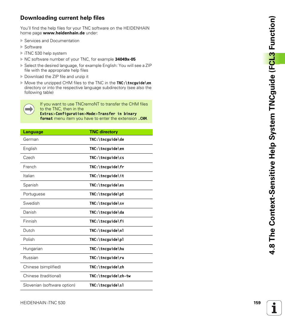Downloading current help files | HEIDENHAIN iTNC 530 (340 49x-06) ISO programming User Manual | Page 159 / 640