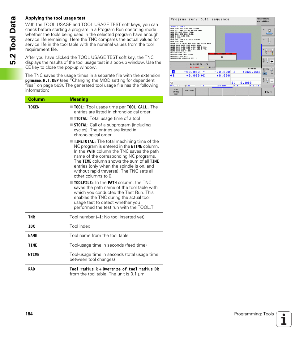 2 t ool d a ta | HEIDENHAIN iTNC 530 (340 49x-06) ISO programming User Manual | Page 184 / 640