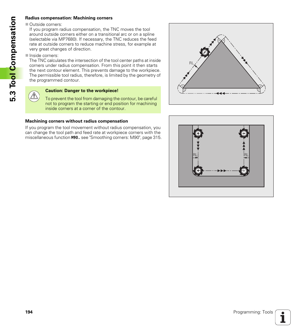 3 t ool compensation | HEIDENHAIN iTNC 530 (340 49x-06) ISO programming User Manual | Page 194 / 640