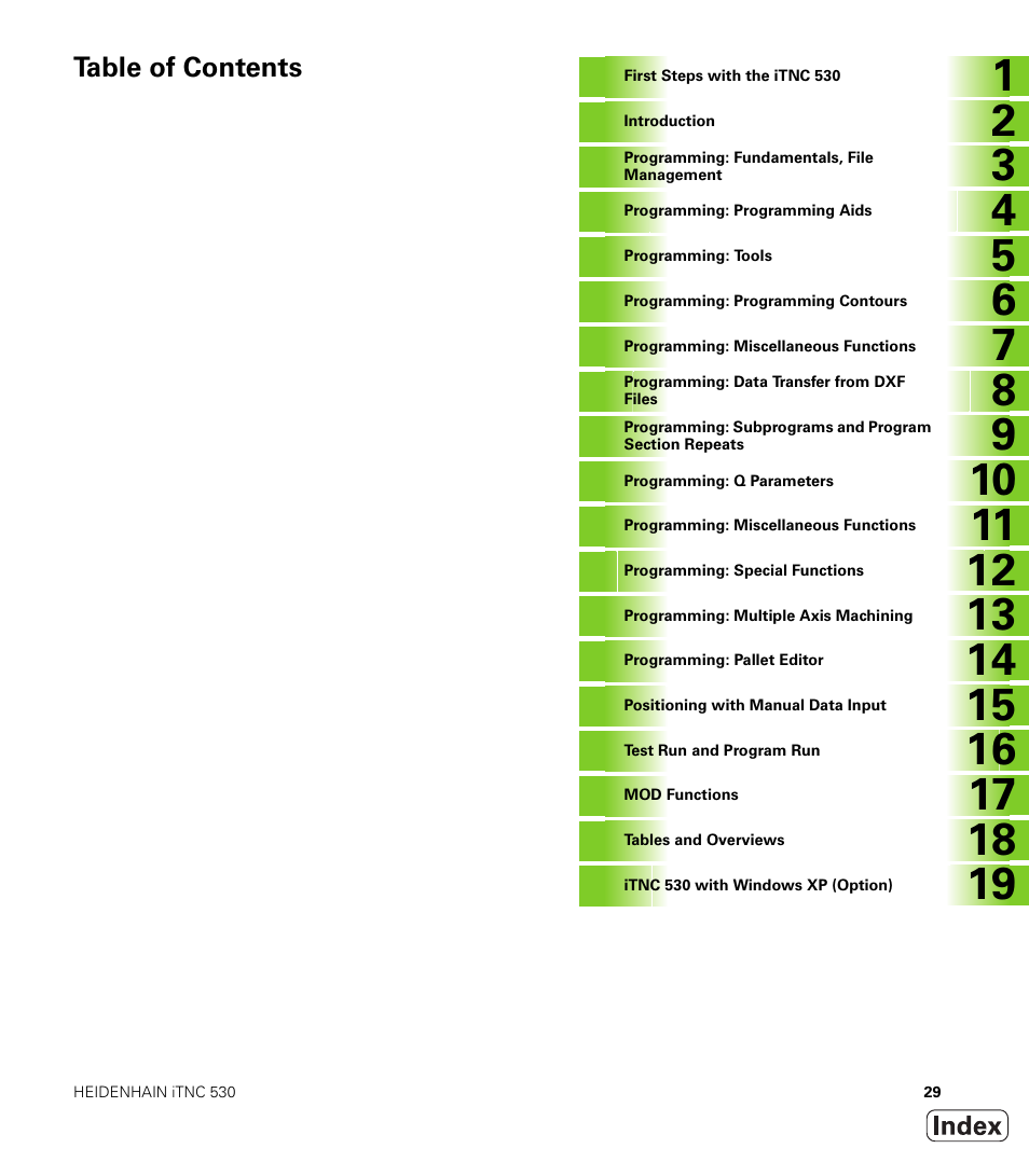 HEIDENHAIN iTNC 530 (340 49x-06) ISO programming User Manual | Page 29 / 640