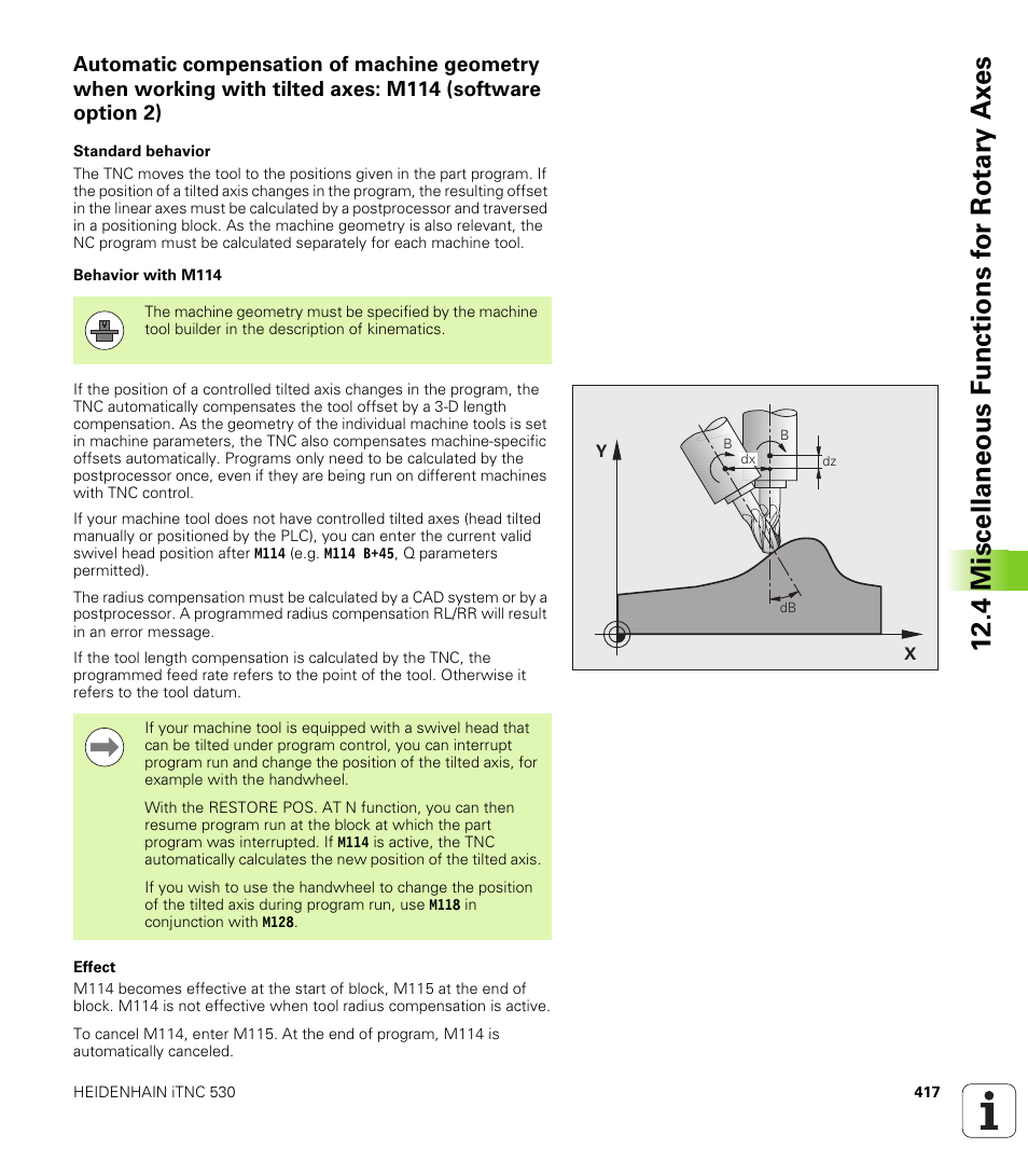 4 miscellaneous f unctions f or rotary ax es | HEIDENHAIN iTNC 530 (340 49x-06) ISO programming User Manual | Page 417 / 640