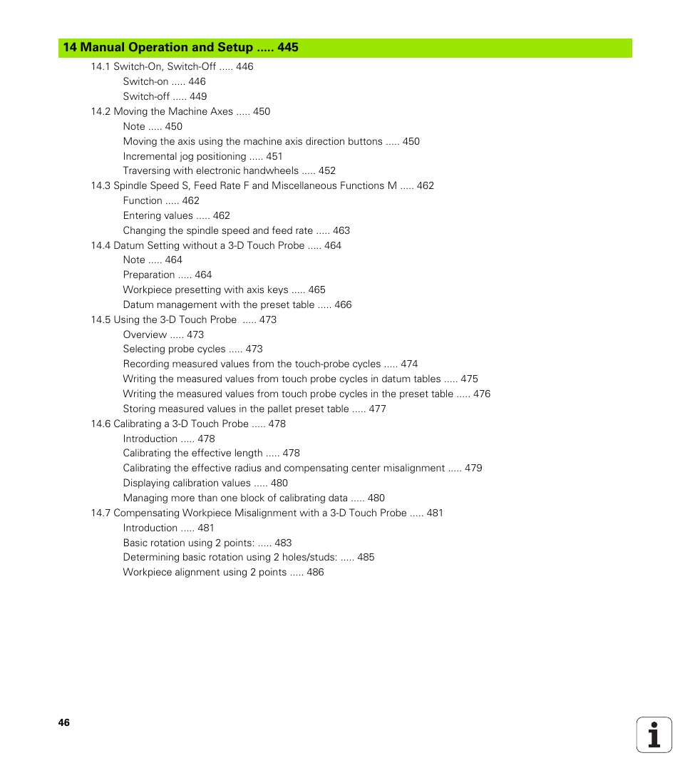 14 manual operation and setup, Programming: pallet editor | HEIDENHAIN iTNC 530 (340 49x-06) ISO programming User Manual | Page 46 / 640