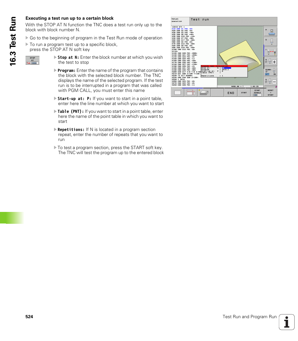 3 t est run | HEIDENHAIN iTNC 530 (340 49x-06) ISO programming User Manual | Page 524 / 640