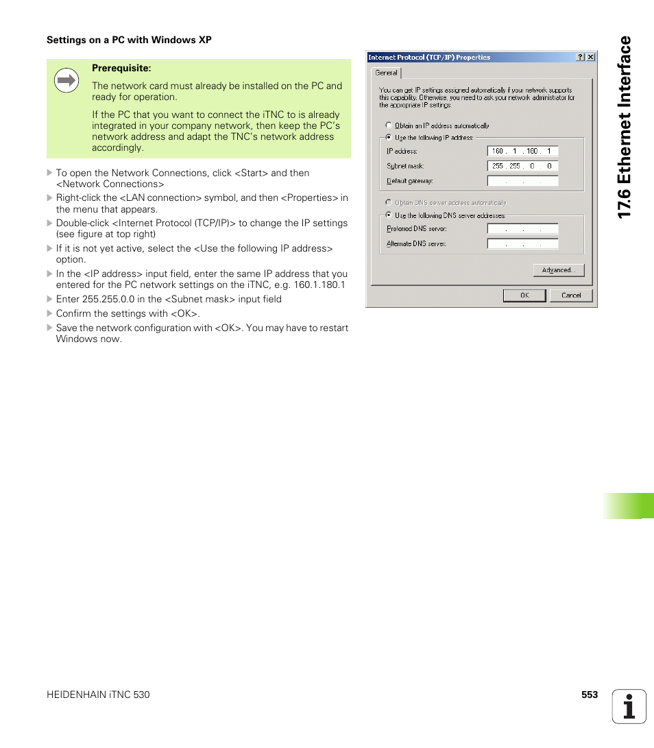 6 ether n et int e rf ace | HEIDENHAIN iTNC 530 (340 49x-06) ISO programming User Manual | Page 553 / 640