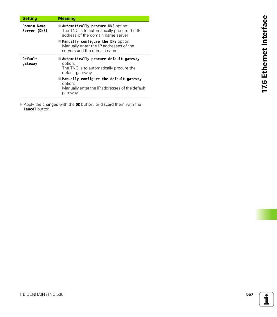 6 ether n et int e rf ace | HEIDENHAIN iTNC 530 (340 49x-06) ISO programming User Manual | Page 557 / 640