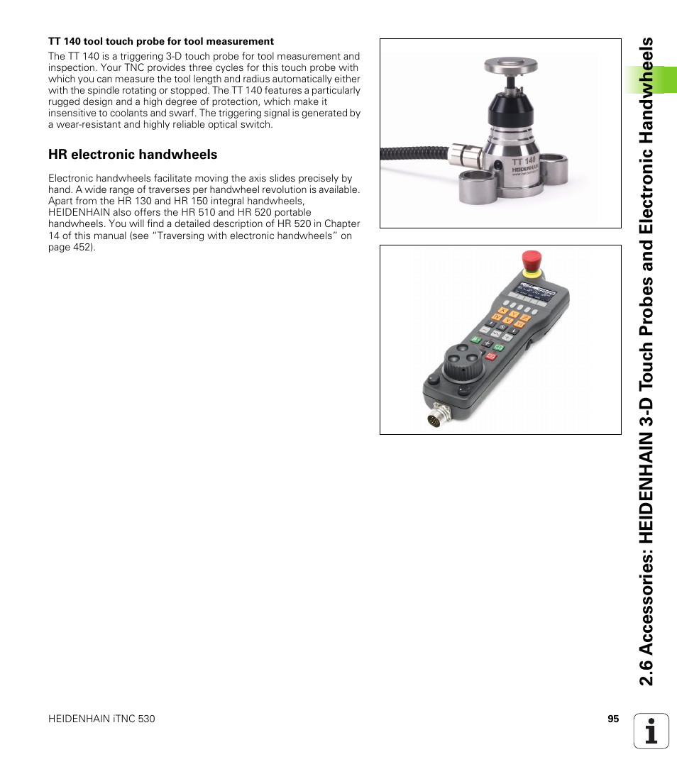 Hr electronic handwheels | HEIDENHAIN iTNC 530 (340 49x-06) ISO programming User Manual | Page 95 / 640