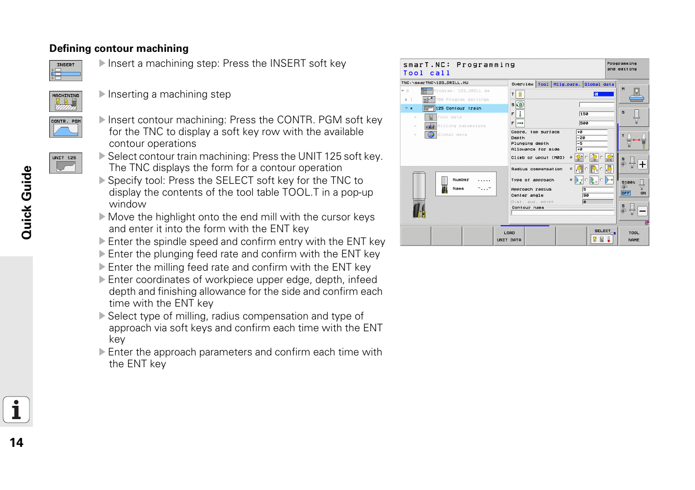 14 quic k guide | HEIDENHAIN iTNC 530 (340 49x-06) Pilot User Manual | Page 14 / 216