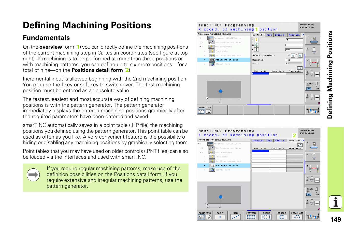Defining machining positions, Fundamentals | HEIDENHAIN iTNC 530 (340 49x-06) Pilot User Manual | Page 149 / 216