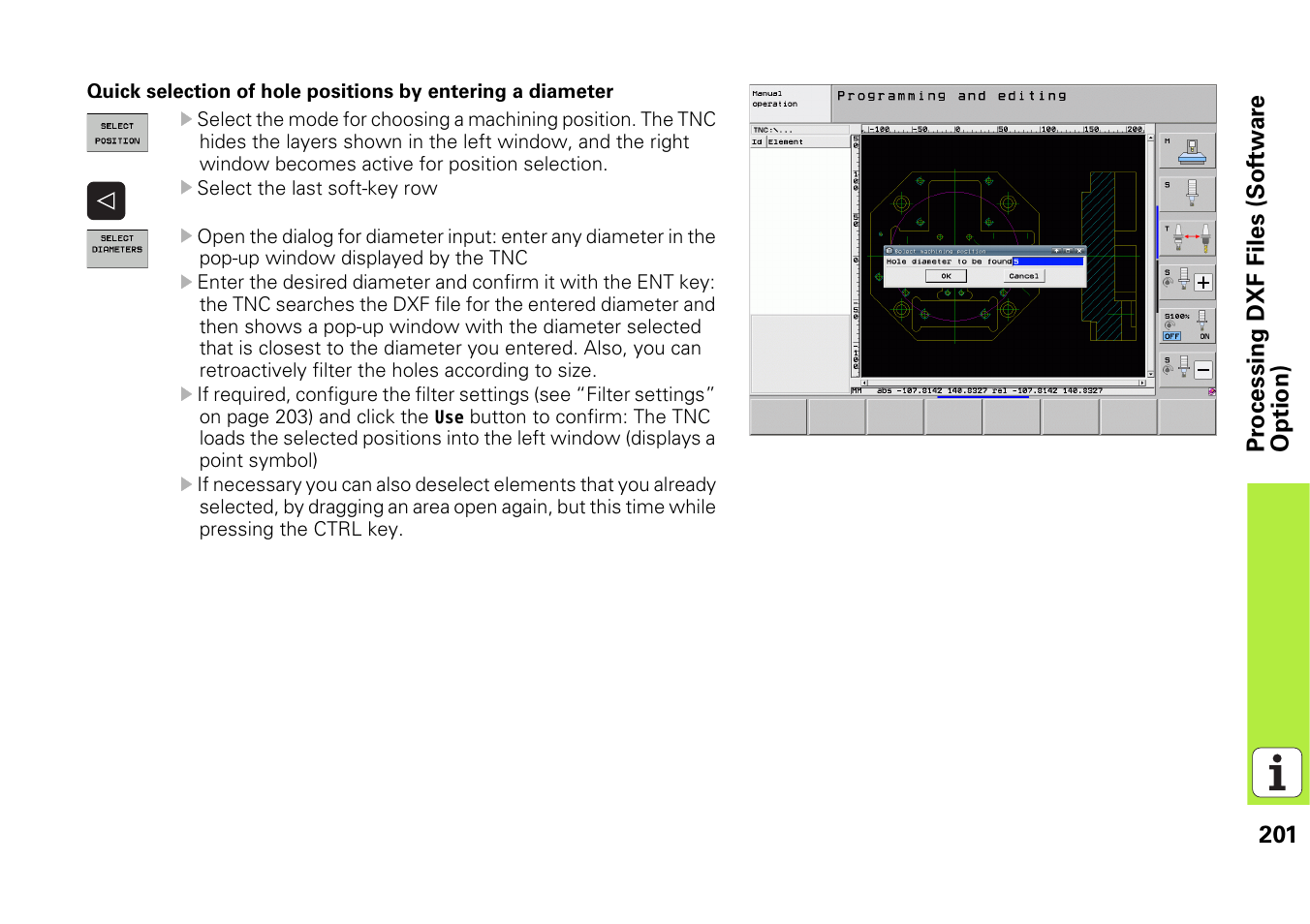 HEIDENHAIN iTNC 530 (340 49x-06) Pilot User Manual | Page 201 / 216