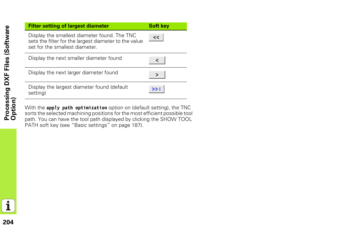 HEIDENHAIN iTNC 530 (340 49x-06) Pilot User Manual | Page 204 / 216
