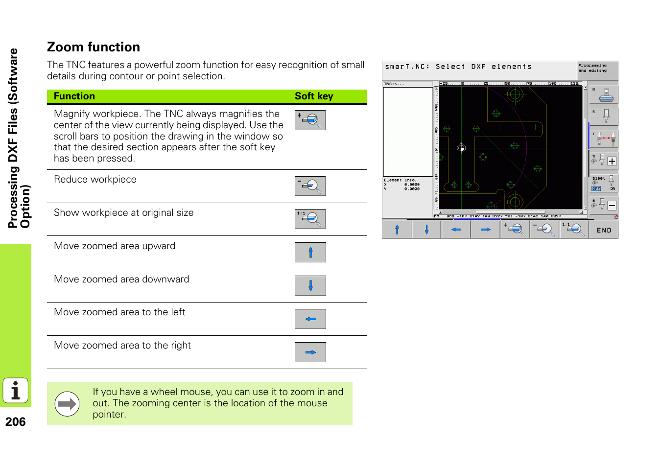 Zoom function | HEIDENHAIN iTNC 530 (340 49x-06) Pilot User Manual | Page 206 / 216