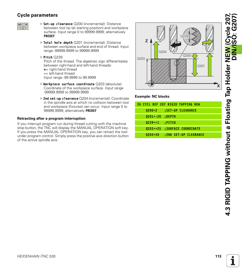 Cycle parameters | HEIDENHAIN 530 (340 49x-07) Cycle programming User Manual | Page 113 / 525