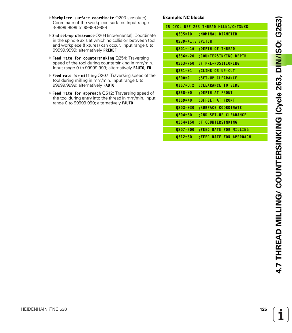 HEIDENHAIN 530 (340 49x-07) Cycle programming User Manual | Page 125 / 525