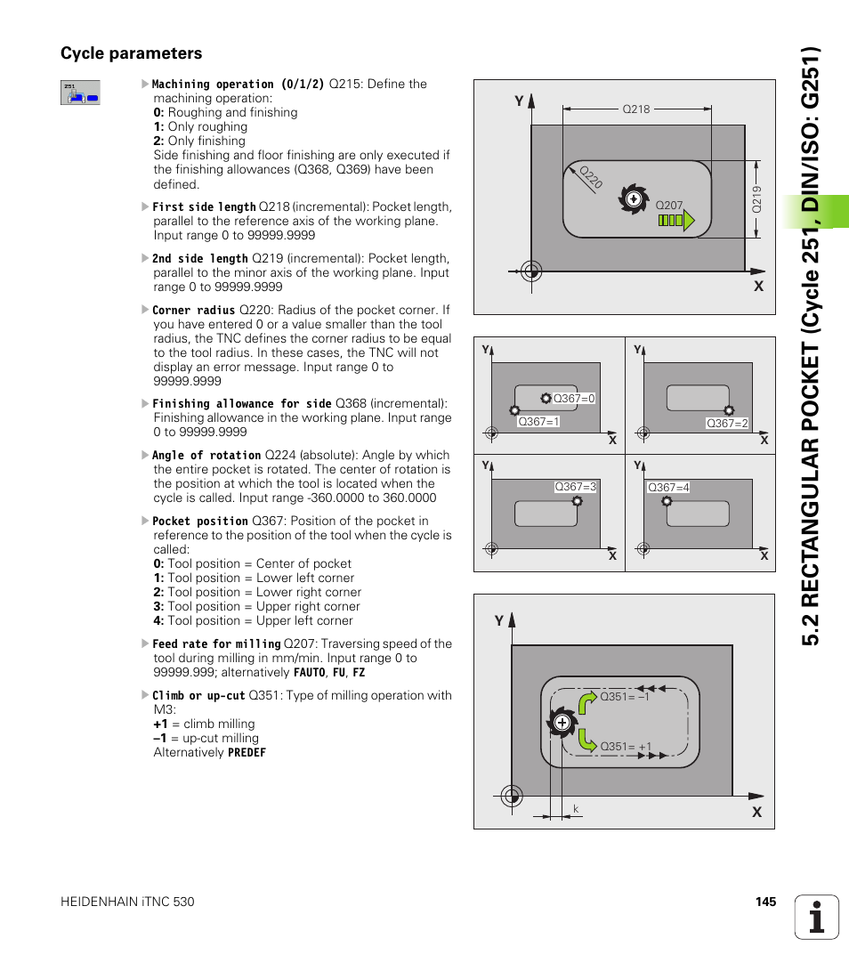 Cycle parameters | HEIDENHAIN 530 (340 49x-07) Cycle programming User Manual | Page 145 / 525