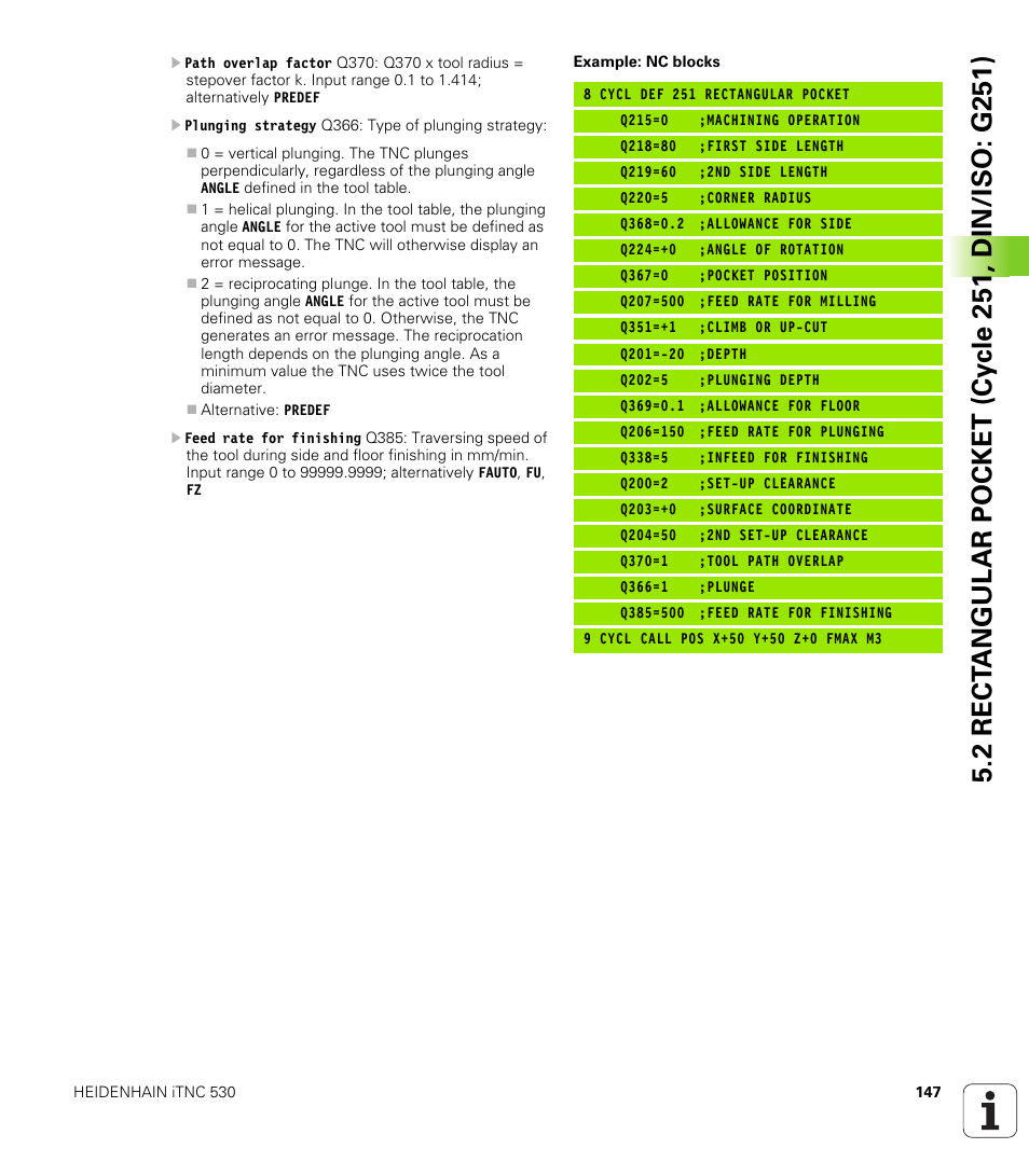 HEIDENHAIN 530 (340 49x-07) Cycle programming User Manual | Page 147 / 525