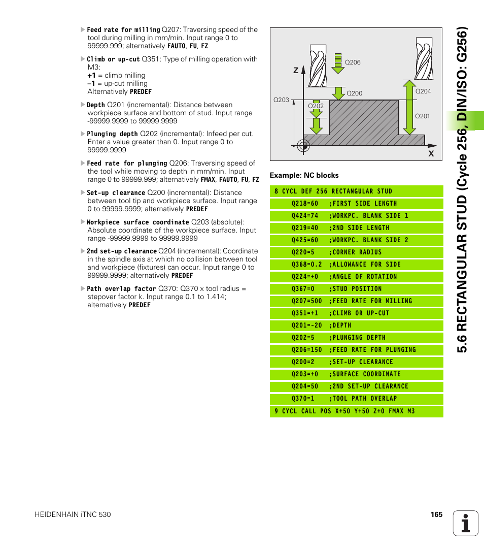 HEIDENHAIN 530 (340 49x-07) Cycle programming User Manual | Page 165 / 525