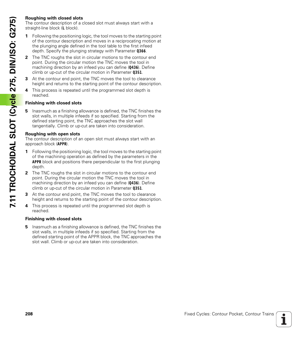 HEIDENHAIN 530 (340 49x-07) Cycle programming User Manual | Page 208 / 525