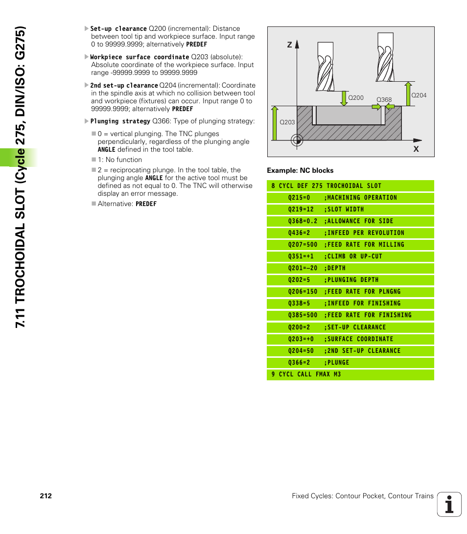 HEIDENHAIN 530 (340 49x-07) Cycle programming User Manual | Page 212 / 525